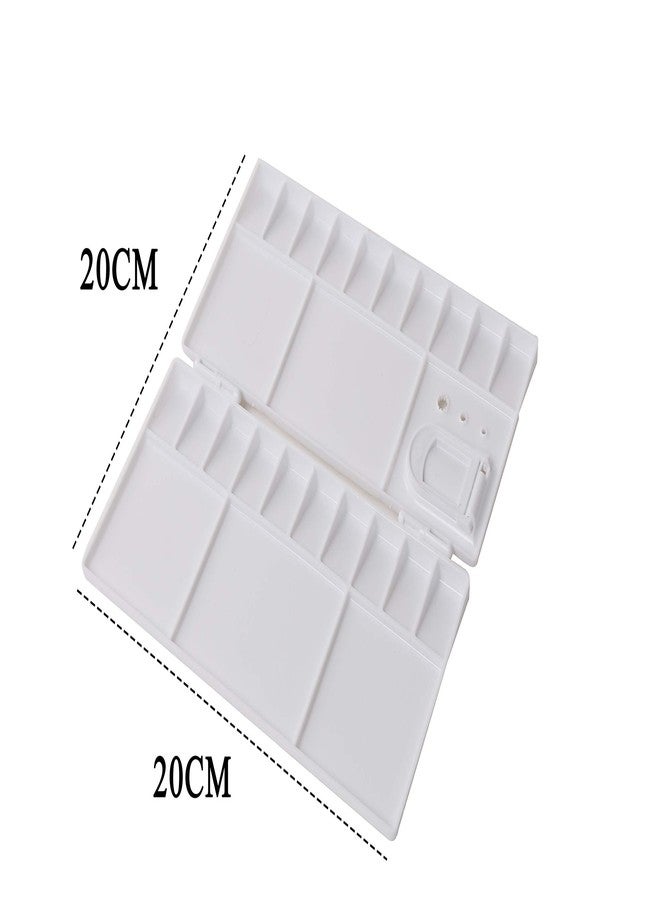 Futurekart Watercolor Palette Folding Paint Tray Plastic Painting Pallet with 25 Compartments (White) - Image 2